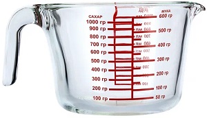 ЯКувшин стекло   мерный  (51572) (93-FR-MR-01-1000) 1.0 л,  FRANCO,  REGENT
