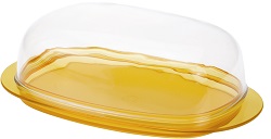 Масленка пласт. (М1126)  КРИСТАЛЛ Жёлтый прозрачный,  М-пластика