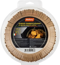 Бумага универсальная FRITTA (д/фритюра, аэрогриля, выпечки), 16*4,5 см (100 шт). MALLONY  