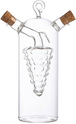 Ёмкость д/масла и уксуса (105014) MALLONY  OLIVA (350/50 мл, из боросиликат.стекла, дизайн: виноград)