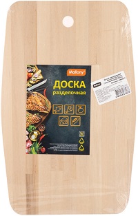 Доска раздел.дерев.(береза) 22х35 см MALLONY (986057) (h-0.8 см)
