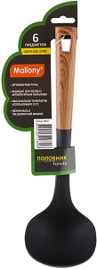 Половник (нейлон)  MALLONY (006461) FORESTA (32*9,5 см) (пласт.ручка "под дерево")