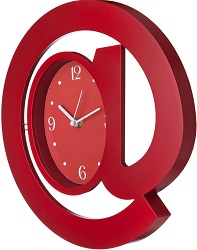 Часы  LEFARD (220-243) (30 см, циферблат 17х12 см) "СОБАЧКА" красная