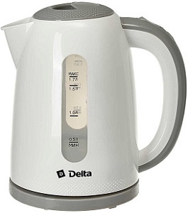 Чайник DELTA  DL - 1106  СЕРЫЙ  (2.2 кВт, 1.7 л, ЗНЭ)