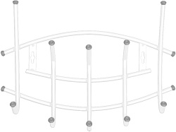 Вешалка настенная  НИКА  5 крючков (ВНП 3) (450x305x85 мм) БЕЛЫЙ