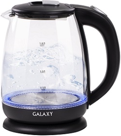 Чайник GALAXY    GL-0554  (2.0 кВт, 1.8 л, ЗНЭ) стекло, подсветка