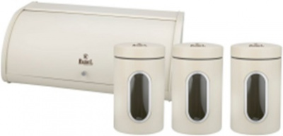 Хлебница  RASHEL  R-3017  (45х27х18 см + 3 банки для хранения) кремовый