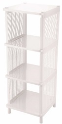 Этажерка универсальная  Лайт  (М 7556)  (4 секции) (315х327х860 мм) (белый),  г.Октябрьский