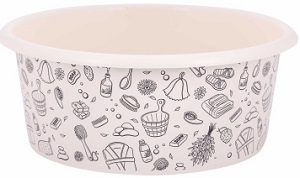 Таз пласт.круглый 15 л (М 2557) "Русская банька",  г.Октябрьский