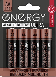Батарейка алкалиновая ENERGY ULTRA  АА  (104405) LR6/4B,  (40!!!)