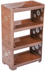 Этажерка д/обуви (М7057)   (4 секции)  (520х300х825 мм) ВЕНГЕ,  г.Октябрьский