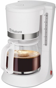 Кофеварка SAKURA  SA-6117 W (700 Вт, 1200 мл)