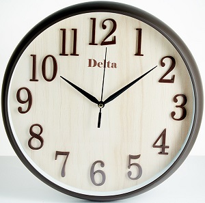 Часы  DELTA  DT7-0010  (30 см х 5 см, плавный ход) серия "Home"