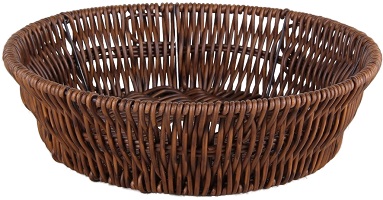 Корзинка плетеная пластик..(кр)  StockHaus  (285504)  (25 см, h-7.5 см)