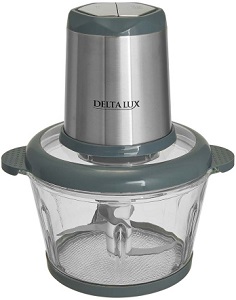 Измельчитель  стекл.чаша  DELTA LUX  DE-7404  СЕРЫЙ  (600 Вт, 2.0 л, 4 лезвия)