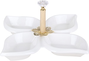 Менажница  4 секц.  (194111)  21 см, подар/уп