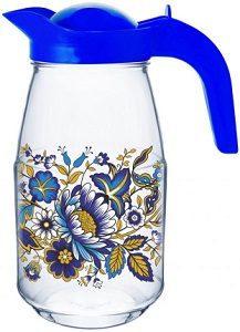 Кувшин стекло 1500 мл  DELTA  (1607-Д) "Милори"  (h-215 мм, d-115 мм)