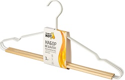 Набор вешалок метал. 3 шт  (107894)  с деревян.перекладиной "Винтаж",  "Рыжий кот" Набор вешалок метал. 3 шт  (107894)  с деревян.перекладиной "Винтаж",  "Рыжий кот"