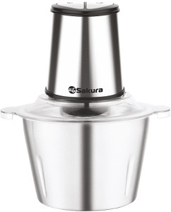 Чоппер  нерж.чаша  SAKURA  SA-6246 BS  (600 Вт, 2.0 л, 4 ножа)