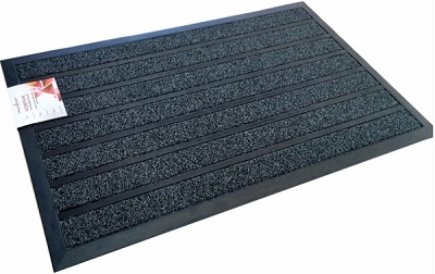 Коврик придверный  40x60 см  (GW-31040)  с ворсом на резиновой основе  ЧЕРНЫЙ