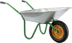 Тачка садовая 1 колесо  PALISAD  (689 125)  (65 л, 100 кг, оцинк. кузов, пневмоколесо)