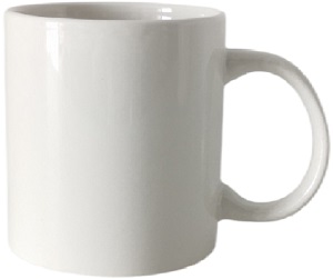 Кружка   БЕЛАЯ  360 мл  (ПС0008-37)  ЛЭЙНА  (цилиндер) (фарфор),  JEWEL