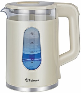 SA-2735W   Чайник электр SA-2735W (2.0) стекл точечн.подсв