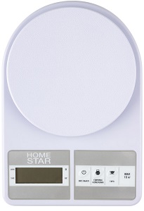 Весы кухонные HOMESTAR  (104931)  HS-3012 (10 кг ) БЕЛЫЕ