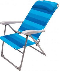 Кресло-шезлонг  НИКА  (К2/С) (8 полож. спин., сетчатю ПВХ) Синий