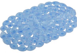 Коврик д/ванн.комнаты ПВХ  (008624) (66*37 см) на присосках "РАКУШКИ", "Рыжий кот"