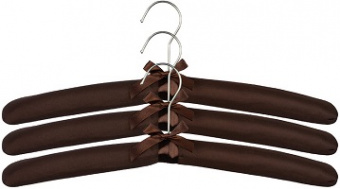 Набор вешалок метал. 3 шт  (111494)  мягких 37,5 см  "Сатин Шоколад",  "Рыжий кот"