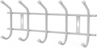 Вешалка настенная  НИКА  5 крючков  (ВНТ5М/МС)  (465х190х80 мм) МАТОВЫЙ СЕРЫЙ