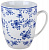 Кружка  340 мл  (271677)  ГОЛУБОЙ СИТЕЦ  (фарфор),  StockHaus