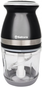 Чоппер  стекл.чаша  SAKURA  SA-6270 BK  (400 Вт, 600 мл, 4 лезвия)