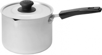 Ковш алюм. Калитва  (14011)  (1.0 л, носик, с крышкой, матовый)