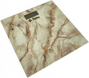 Весы напольные DELTA  D-9015  (180 кг, ЖКД, стекло) БЕЛЫЙ МРАМОР Весы напольные DELTA  D-9015  (180 кг, ЖКД, стекло) БЕЛЫЙ МРАМОР