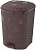 Контейнер д/мусора пласт.с педалью 12 л (М 7996) Плетенка  (венге),  г.Октябрьский 