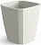 яКашпо MARTIKA  (С371СЕР) (кв) с дренажной вставкой "Лаунж" 2.4 л (вставка 1,6 л) светло-серое