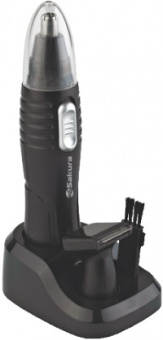 Триммер д/бровей, носа, ушей  SAKURA  SA-5528 BK  (2 нас)