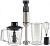 Блендер.набор DELTA  LUX  DE-7011 B  ЧЕРНЫЙ  (1.5 кВт, нерж.ножка, двойной нож, измельчитель 1.0 л, венчик, стакан)