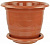 Горшок Виола  коричневый  10 л   (М 1537) с поддоном,  г.Октябрьский