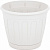 Горшок Дионис   Белый  1.6 л  (8243) с поддоном,  г.Октябрьский