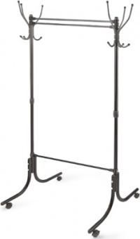 Вешалка гардеробная на колесиках  НИКА  ВГ90-6/Ч  (1160х765х1740,  6/6 крючков) ЧЕРНЫЙ