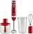Блендер.набор DELTA  DL-7064 B  КРАСНЫЙ  (1.0 кВт, нерж.ножка, измельчитель 500 мл, венчик, стакан)