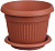 яКашпо IDEA  ЛИВИЯ D200мм 2,8л (М3019)  с поддоном, Терракотовый
