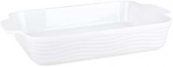 Форма д/выпечки фарфор (227403)  (30х19 см, h-4,8 см)  ВОЛНА