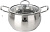 Кастрюля нерж. RASHEL АМАЛИЯ  (R40s)  (4.0 л, 22 см, СТ.кр, литраж) (индукция)