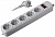 Удлинитель с заземлением и выкл. ФАZА   5 х 3.0 м  FOP-05GS-300-gy (серый) (5022997) (ПВС 3*0,75)