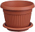 яКашпо IDEA  ЛИВИЯ D280мм 7,4л (М3021)  с поддоном, Терракотовый