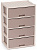 Комод пласт.  КОЛОРИТ  Бежевый  4-х ярусный (М 8759) широкий (560х390х810мм)  г.Октябрьский